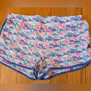 Vineyard Vines Whale Print Shorts in Blue and Pink